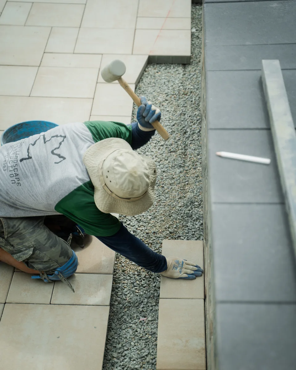 Setting pavers, overhead — Exterior Services LLC, Stormville, NY
