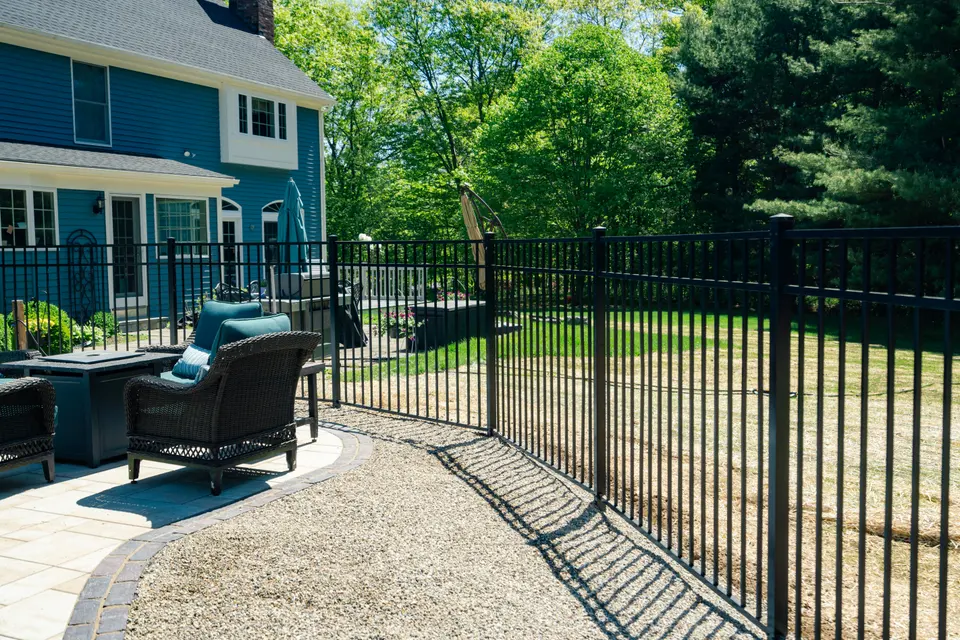 Aluminum fence line at the pool enclosure — Exterior Services LLC
