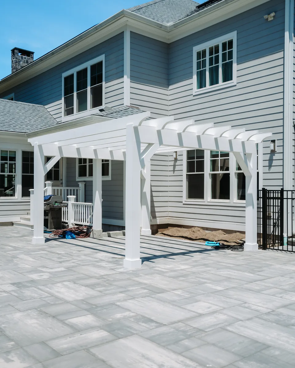 Pergola and patio against the house — Exterior Services LLC, Wilton, CT