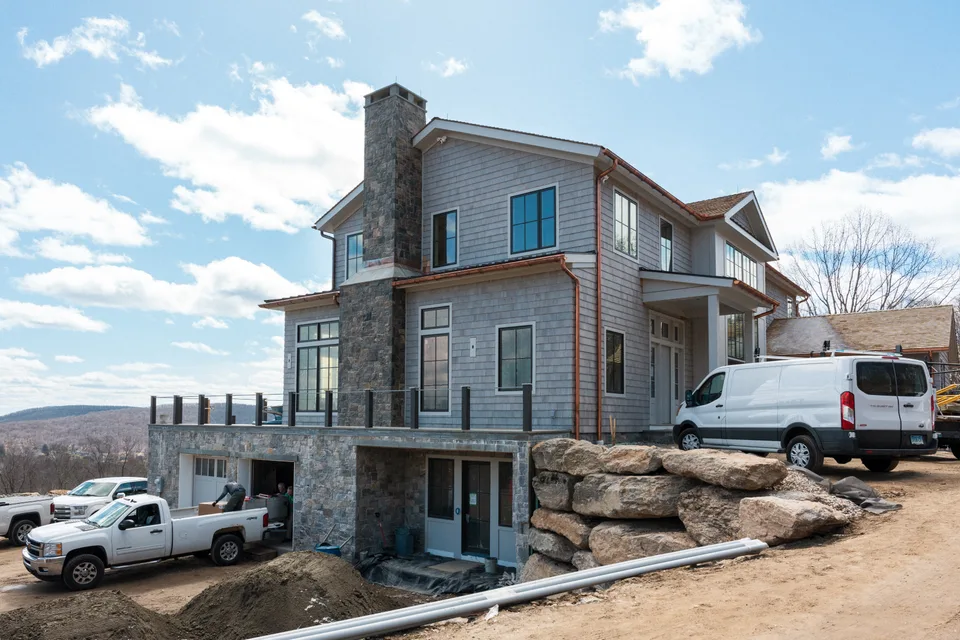 Stone veneer on the house exterior — Exterior Services LLC, Warren, CT